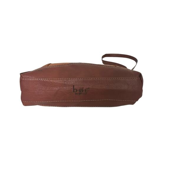 B.O.C. Born Concepts Crossbody Bag Brown Faux Leather Zip Top Saddle Style - Picture 3 of 14